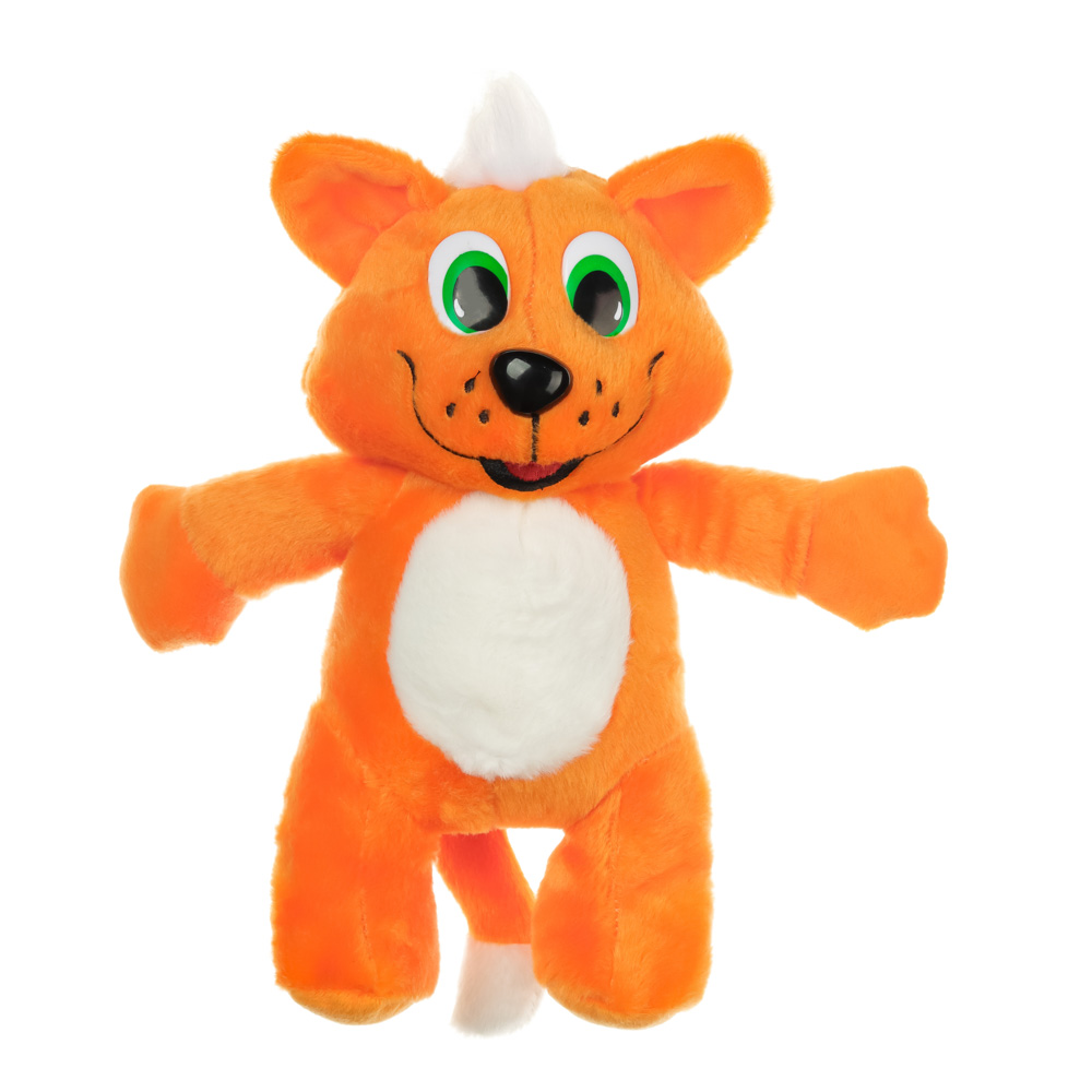 BY Игрушка мягкая в виде рыжего кота "Рыжий", звук, 3LR44, полиэстер, 30х26х15см, арт.№ 264-272