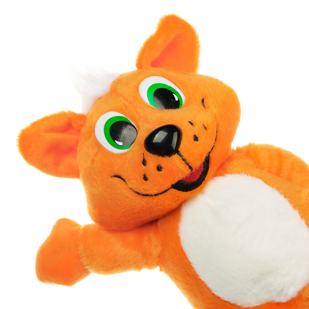 BY Игрушка мягкая в виде рыжего кота "Рыжий", звук, 3LR44, полиэстер, 30х26х15см, арт.№ 264-272