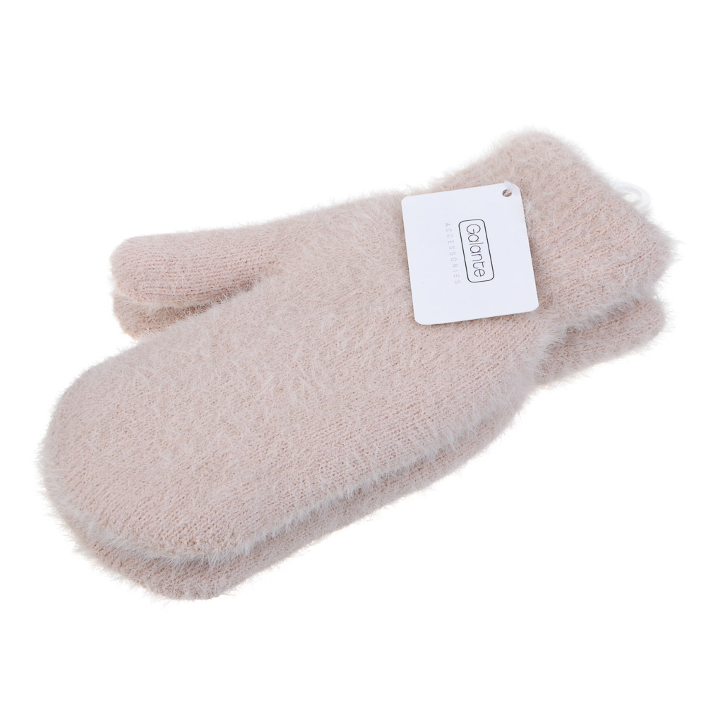 GALANTE Варежки женские с пушистой фактурой, р. 18-20, 4 цвета, СЗПВ24-37, арт.№ 363-402