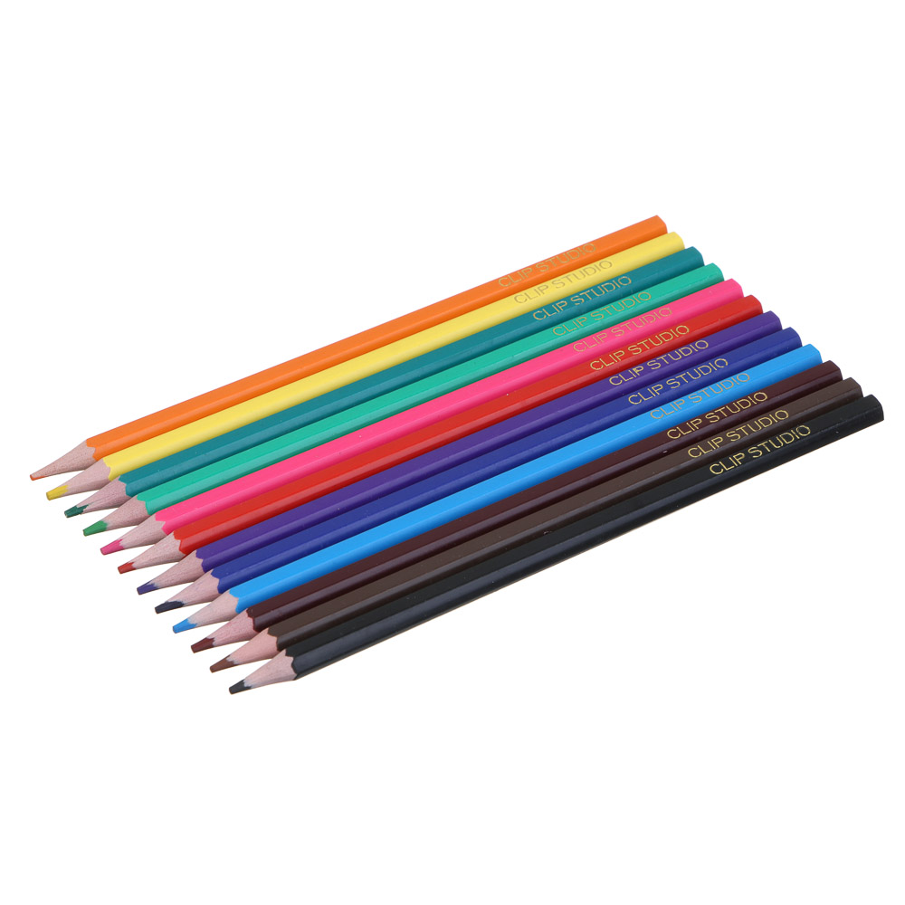 Котик с Крыльями Карандаши 12 цветов шестигранные заточенные, улучшенное письмо, пластик, в карт.кор, арт.№ 228-009