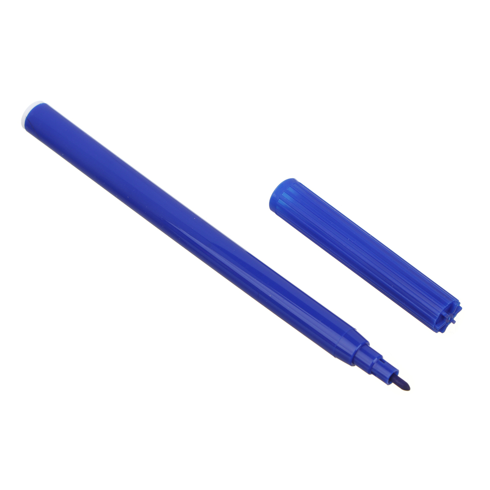 Котик с Крыльями Фломастеры 12 цветов, с цвет. вентилир. колпачком, большие, смыв., пл., ПВХ пенал, арт.№ 256-007