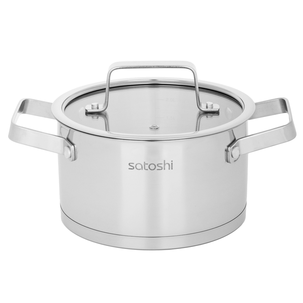 SATOSHI Шато Кастрюля 18х10,5см. 2,5л. со стекл. крышкой, индукция, арт.№ 822-266