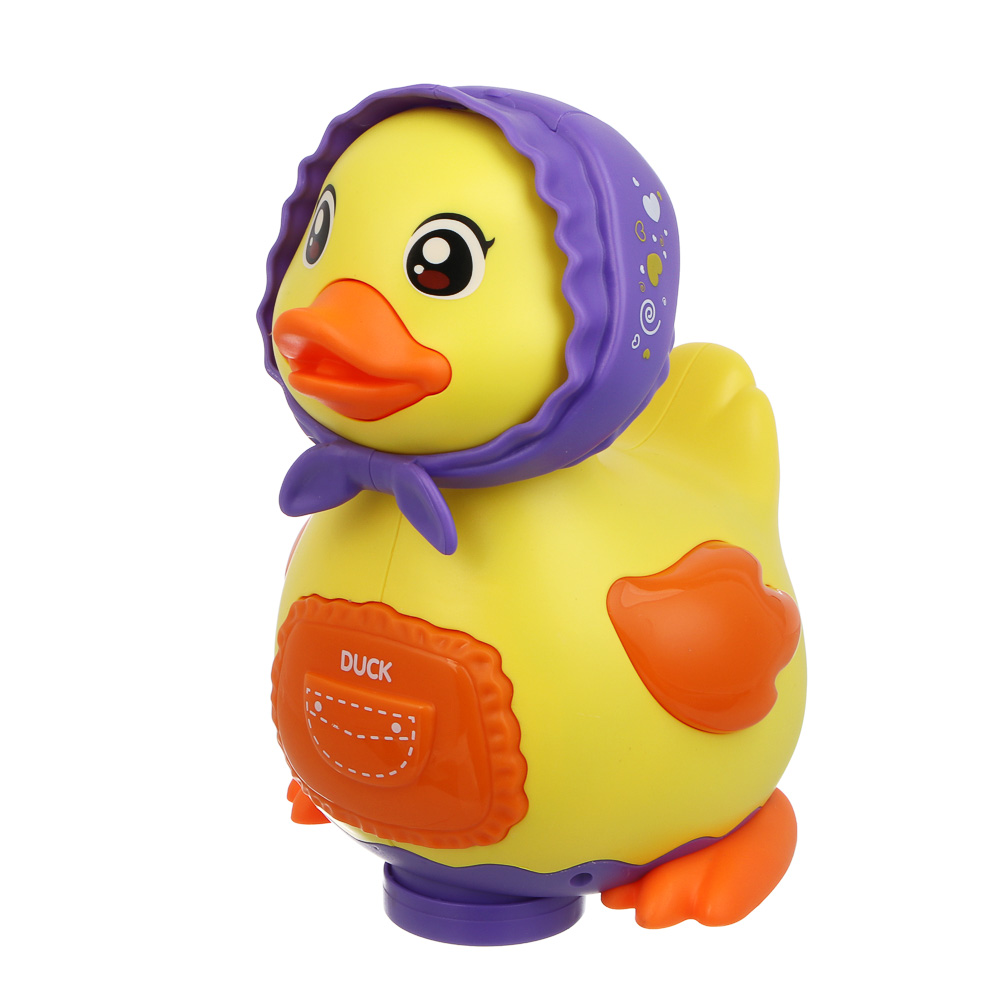 ИГРОЛЕНД Игрушка интерактивная ползунок "Утка-несушка", звук, ABS, 3хААА, 12х12х18,5 см, арт.№ 272-914