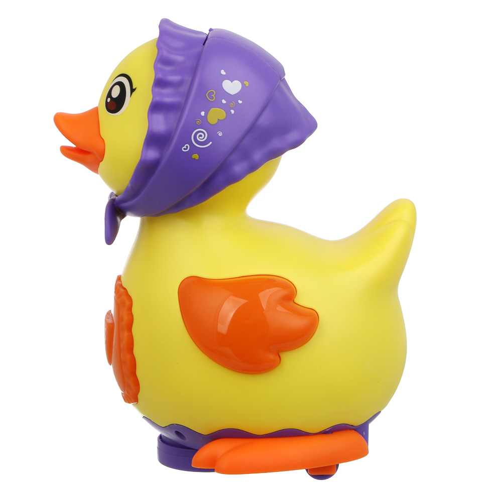 ИГРОЛЕНД Игрушка интерактивная ползунок "Утка-несушка", звук, ABS, 3хААА, 12х12х18,5 см, арт.№ 272-914