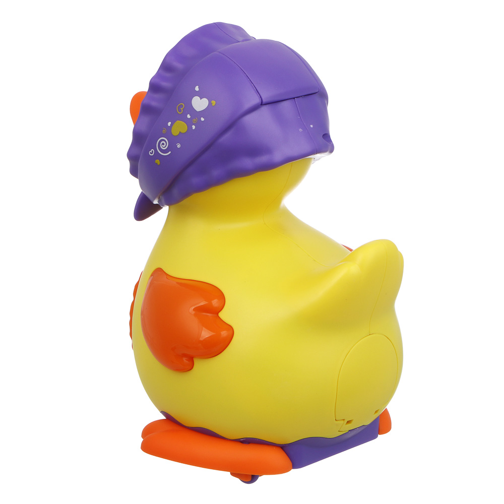 ИГРОЛЕНД Игрушка интерактивная ползунок "Утка-несушка", звук, ABS, 3хААА, 12х12х18,5 см, арт.№ 272-914