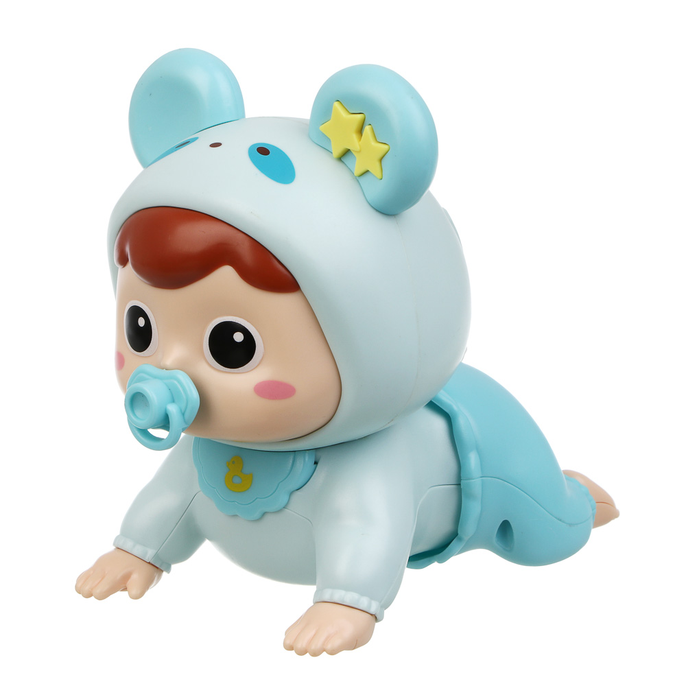 ИГРОЛЕНД Игрушка интерактивная ползунок "Малыш", звук, ABS, 2хААА, 13х9х12,5 см, арт.№ 267-864