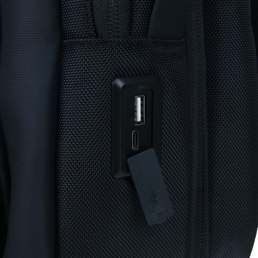 Рюкзак-сумка ПРЕМИУМ универсальный 41x28x13см, 3 отделения, сверхплотный полиэстер под ткань, черный, арт.№ 254-799