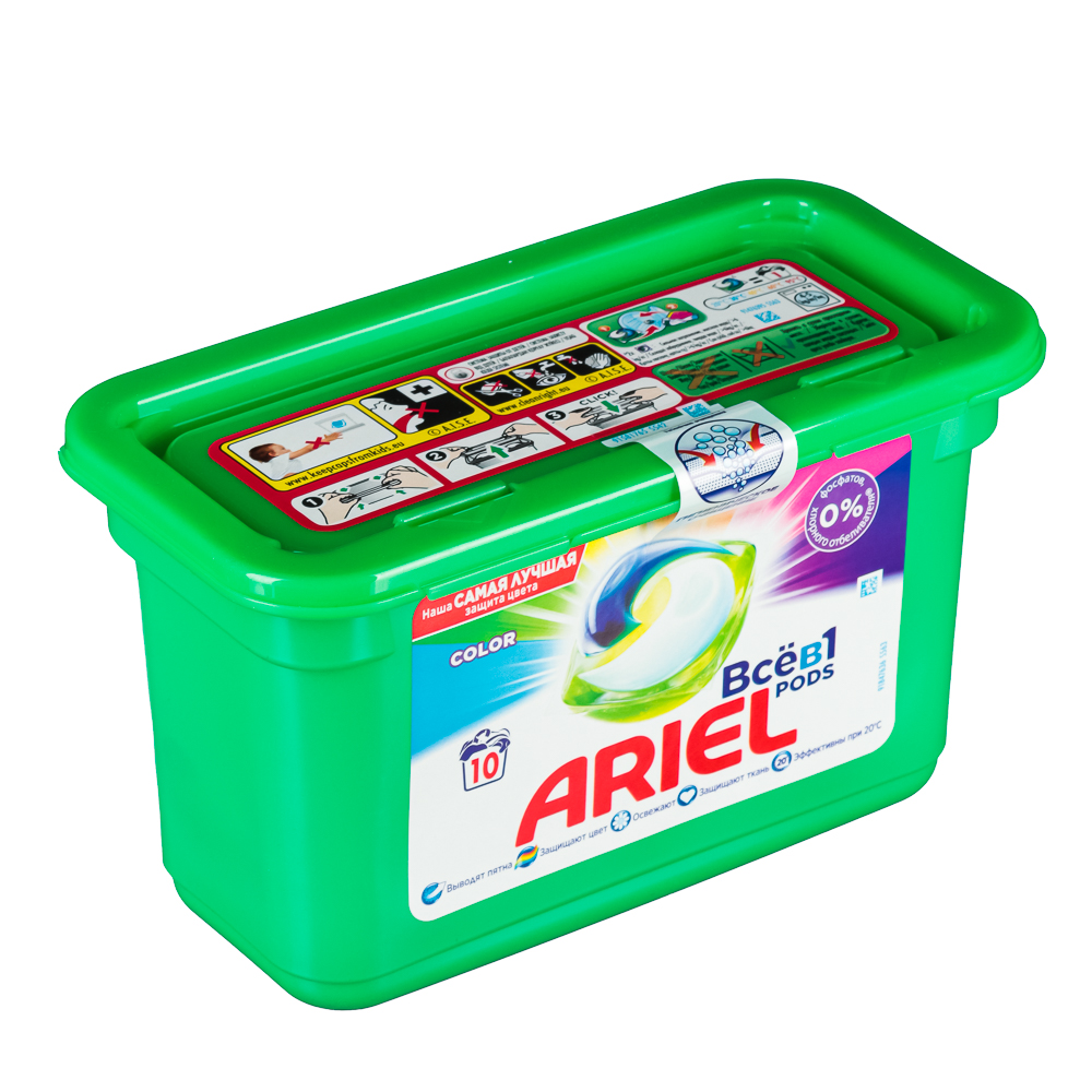 Капсулы для стирки растворимые ARIEL СМС Color 23.8G/10шт, арт.№ 958-122