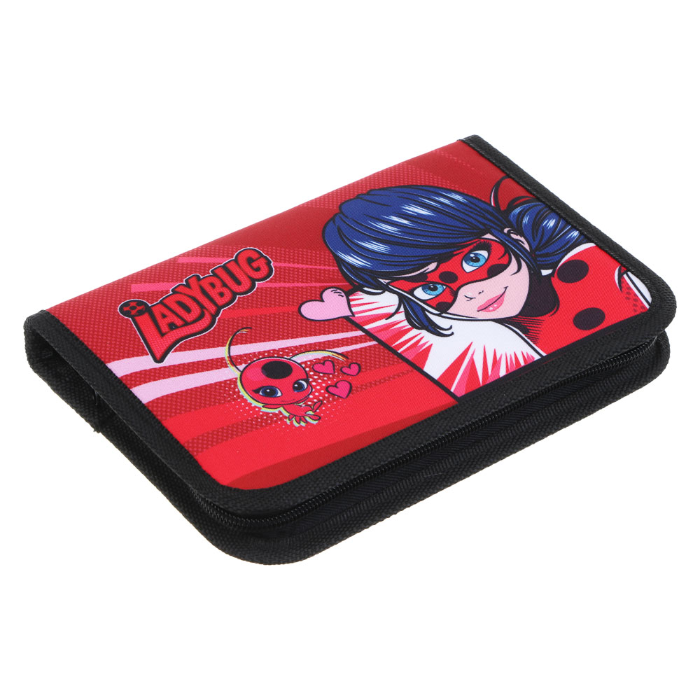 Пенал школьный жесткий прямоугольный 21х13,5 см Ледибаг/Супер-Кот, 1 отделение, верх полиэстер с печатью, "Кор", 2 дизайна, арт.№ 811-015