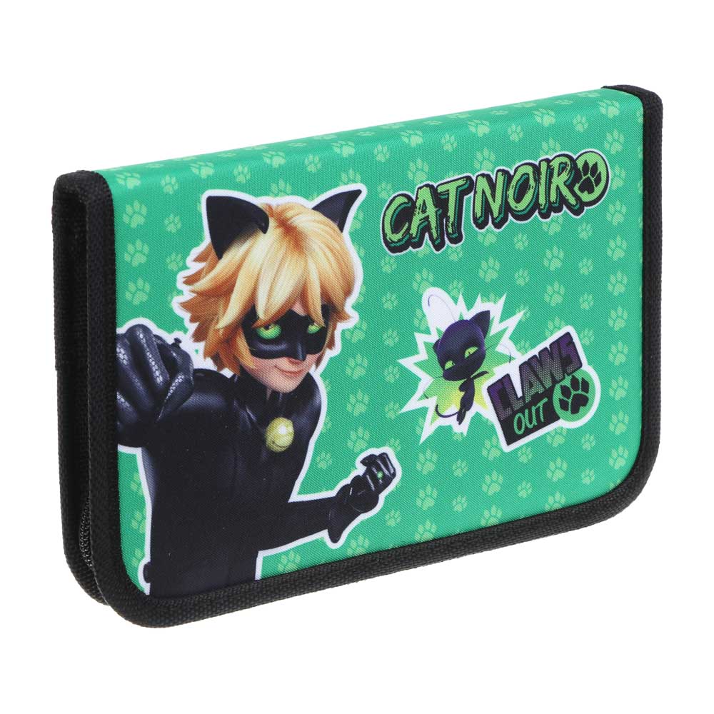 Пенал школьный жесткий прямоугольный 21х13,5 см Ледибаг/Супер-Кот, 1 отделение, верх полиэстер с печатью, "Кор", 2 дизайна, арт.№ 811-015