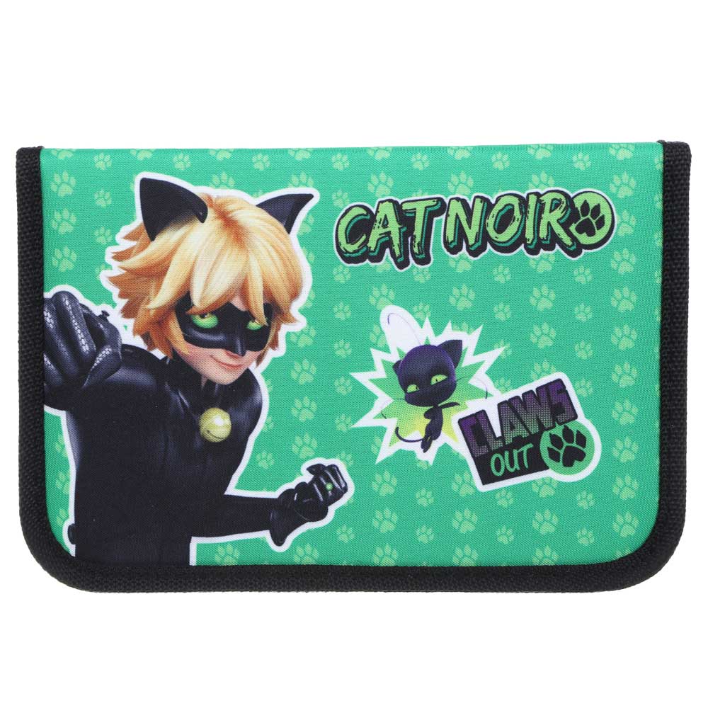 Пенал школьный жесткий прямоугольный 21х13,5 см Ледибаг/Супер-Кот, 1 отделение, верх полиэстер с печатью, "Кор", 2 дизайна, арт.№ 811-015