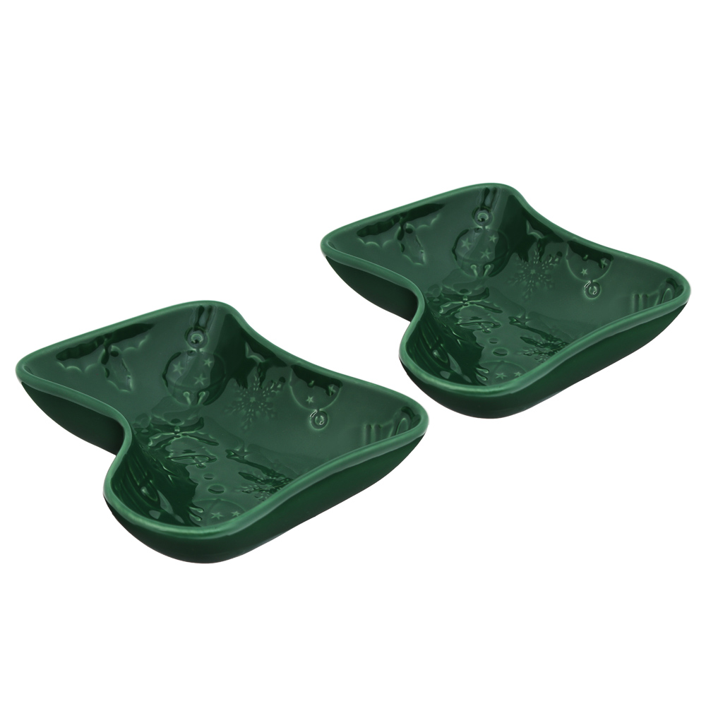 BY COLLECTION Асти Набор розеток в форме сапожка, 2 шт, 11х11х3,5см, фарфор, арт.№ 820-768