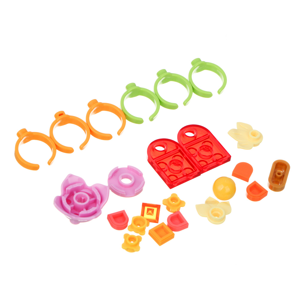 ИГРОЛЕНД Конструктор "Собери колечко", 12 деталей, PP, 6,5х3х9 см, 3 дизайна, арт.№ 858-066