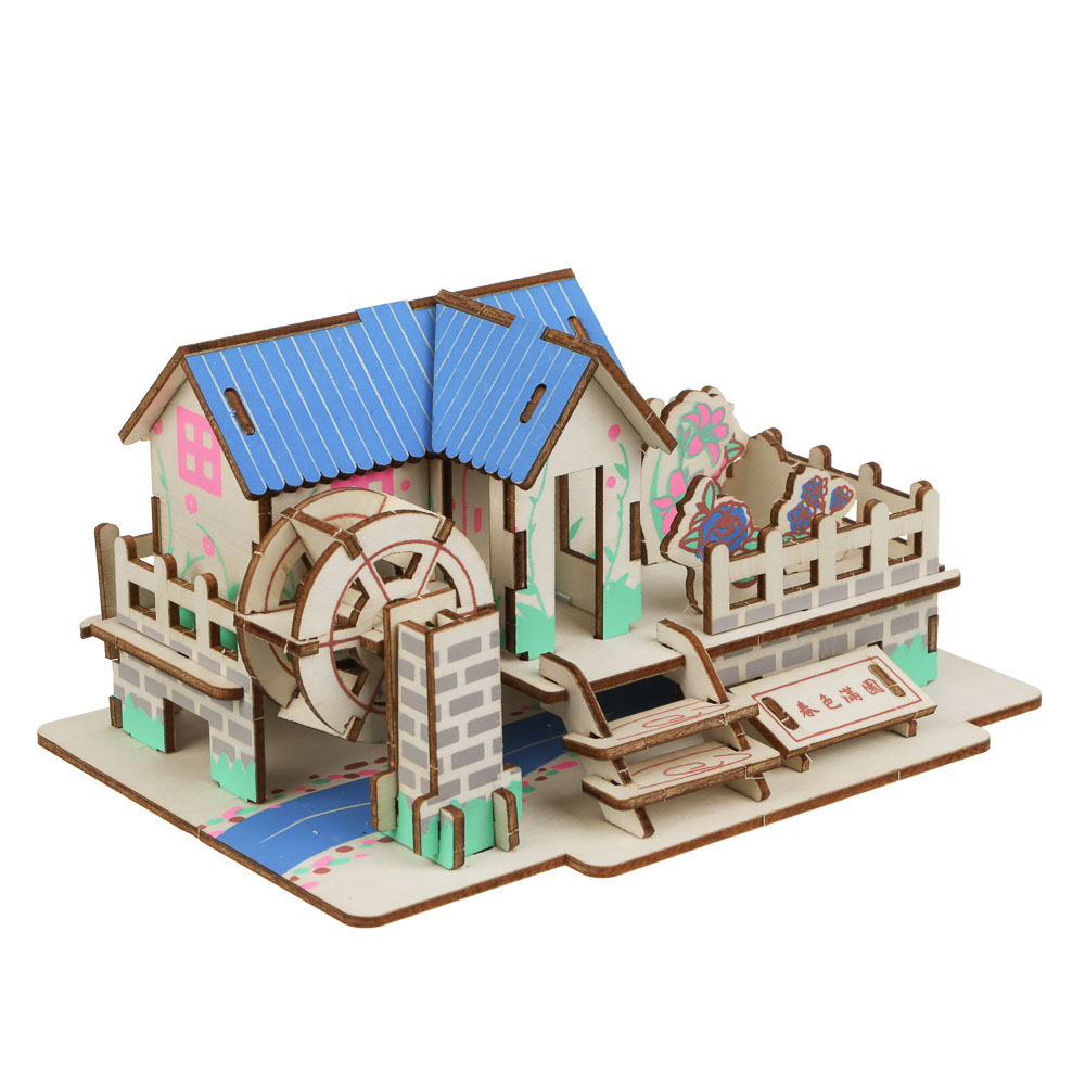 ХОББИХИТ ЗD модель сборная, дерево, 33,5x20,5x0,3см, 6-12 дизайнов, арт.№ 287-344