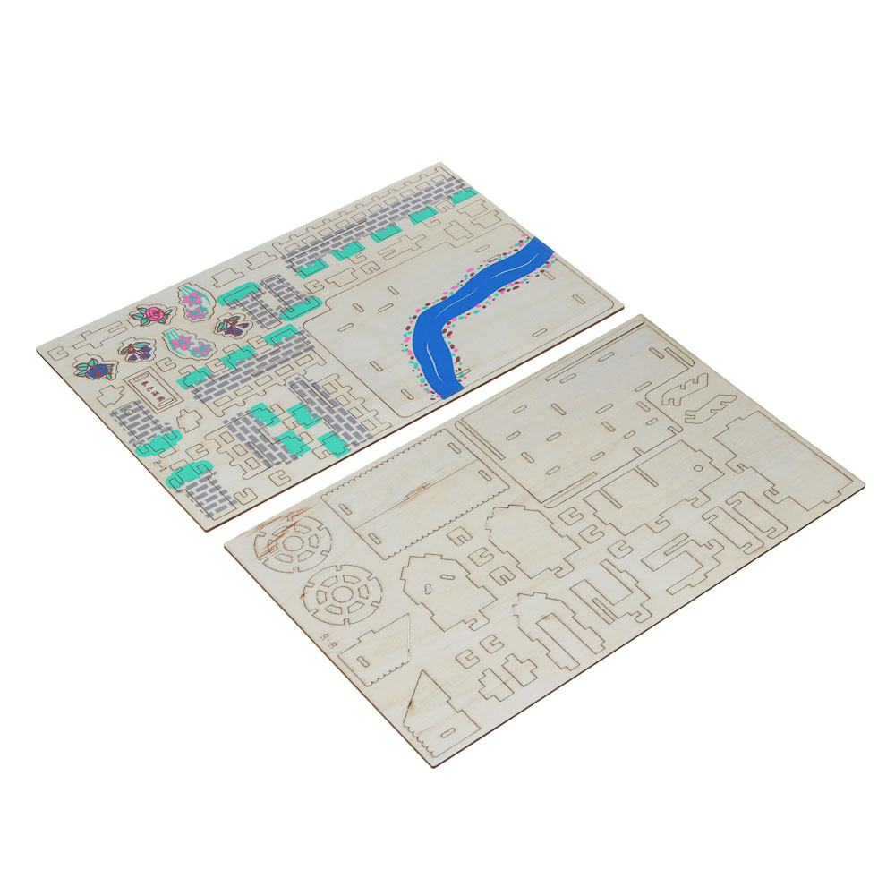 ХОББИХИТ ЗD модель сборная, дерево, 33,5x20,5x0,3см, 6-12 дизайнов, арт.№ 287-344