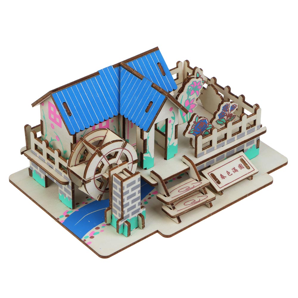 ХОББИХИТ ЗD модель сборная, дерево, 33,5x20,5x0,3см, 6-12 дизайнов, арт.№ 287-344