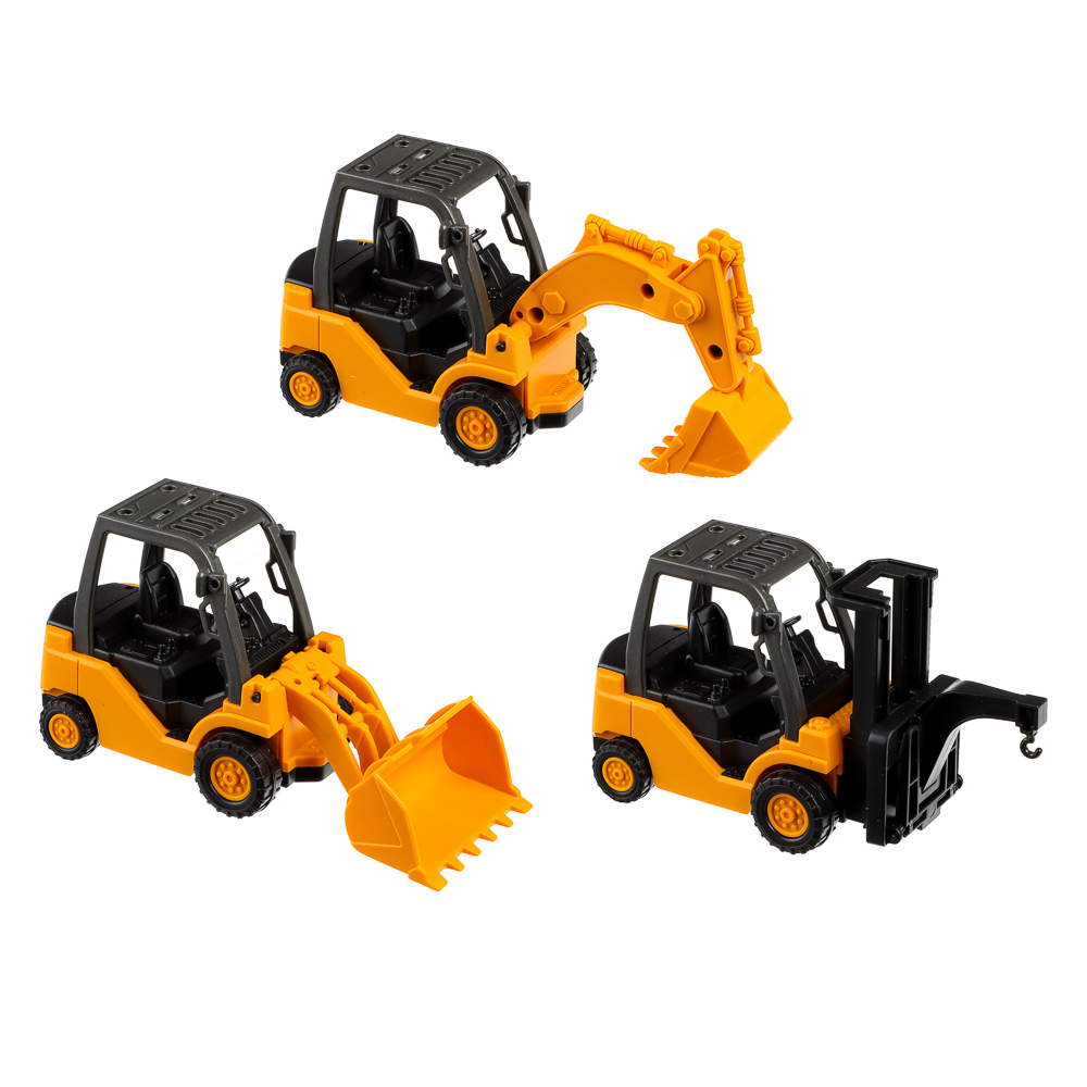 ИГРОЛЕНД Спецтехника, инерция, ковш-трещотка, PP, 13,6х5,1х7,5см, 3 дизайна, арт.№ 292-178