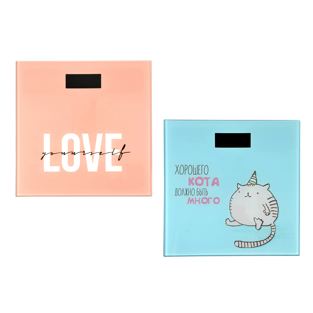 Весы напольные электронные "Нежность", ЖК-дисплей, макс. нагр.до 180кг, 28х28х0,5см, арт.№ 487-019