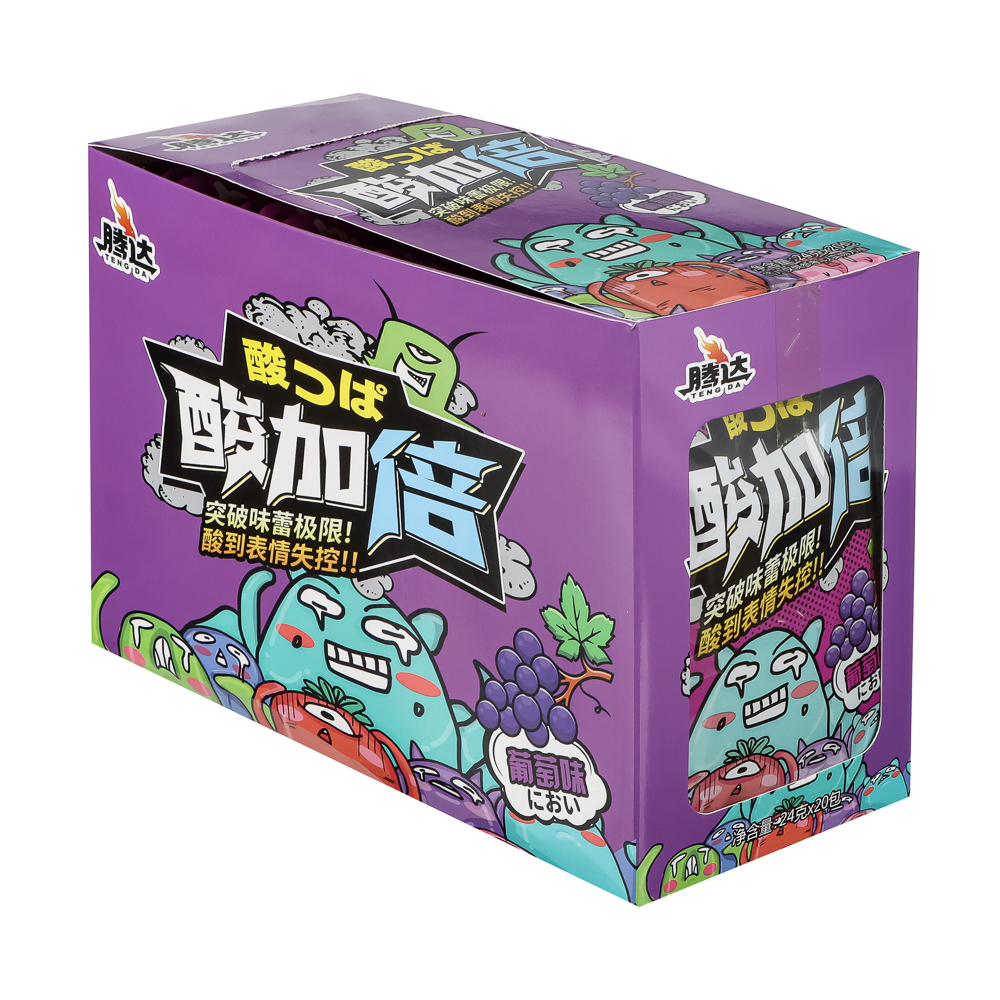 Конфеты супер кислые виноград Монстрики 24 гр, арт.№ 347-460