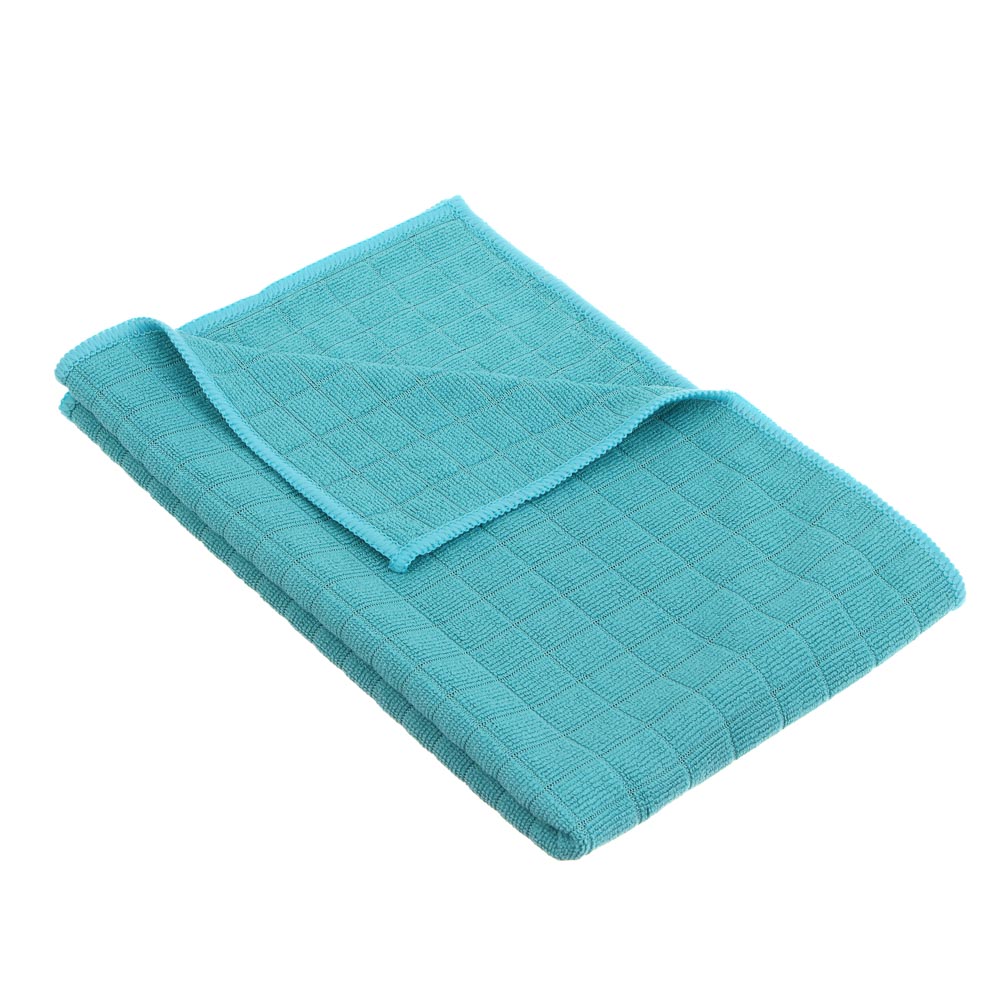 VETTA Тряпка для пола из микрофибры в клетку, 50х70см, 220г/кв.м, арт.№ 448-021