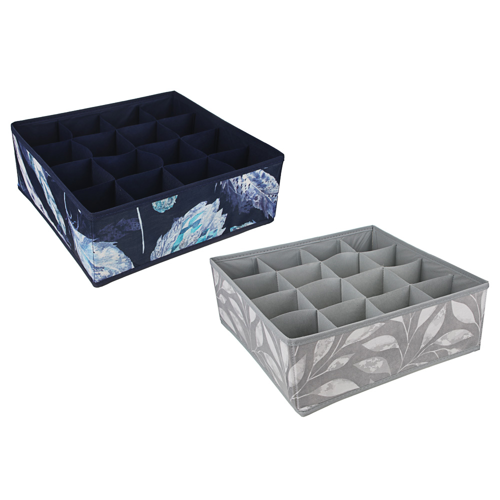 VETTA Санремо Органайзер для мелочей 32х32х12см, без крышки, 16 секций, спанбонд, 2 дизайна, арт.№ 457-515