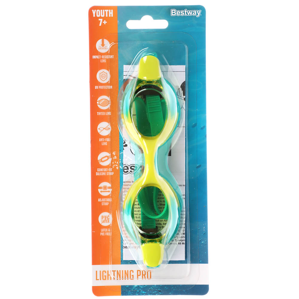 BESTWAY Очки для плавания LIGHTNING PRO, 7+, 21065, арт.№ 002-007