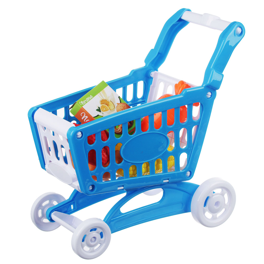 ИГРОЛЕНД Набор Магазин: касса,продукты, тележка,22пр, свет, звук, 2хАА,ABS,PVC,24х12х24см, 2 дизайна, арт.№ 294-130