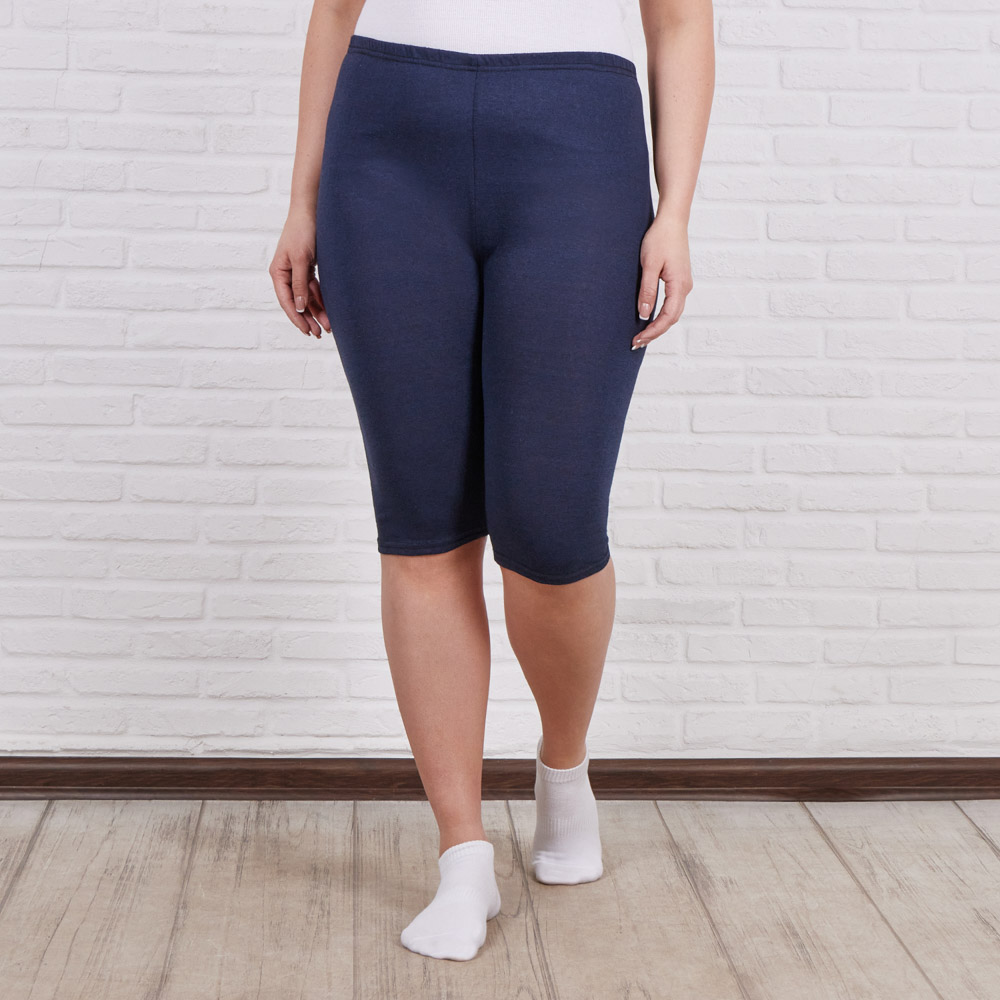 Бриджи женские однотонные, р.48-56, 100% хлопок, арт. 0945, ТМ Вайт Коттон, арт.№ 354-215