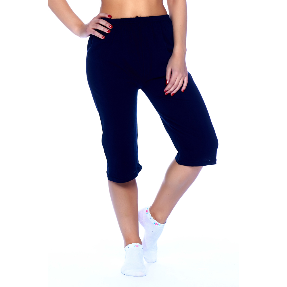 Бриджи женские однотонные, р.48-56, 100% хлопок, арт. 0945, ТМ Вайт Коттон, арт.№ 354-215