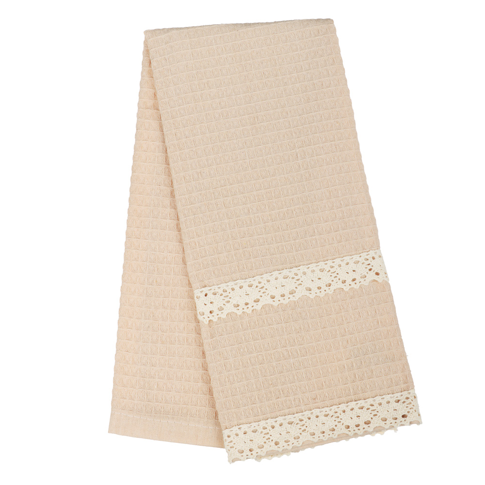 PROVANCE Дейзи Полотенце кухонное с кружевом, 80% хлопок, 20% полиэстер, 38х60см, 3 цвета, арт.№ 488-148