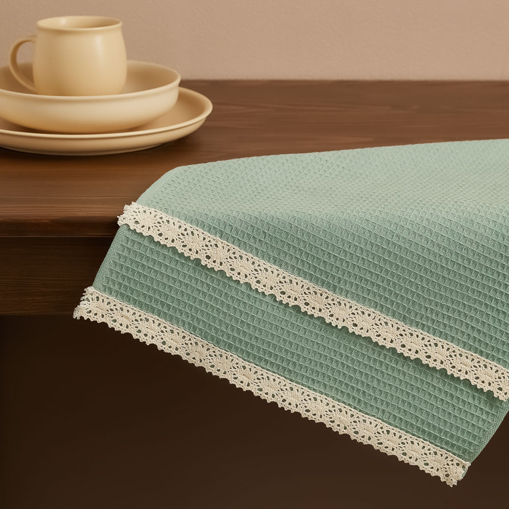 PROVANCE Дейзи Полотенце кухонное с кружевом, 80% хлопок, 20% полиэстер, 38х60см, 3 цвета, арт.№ 488-148