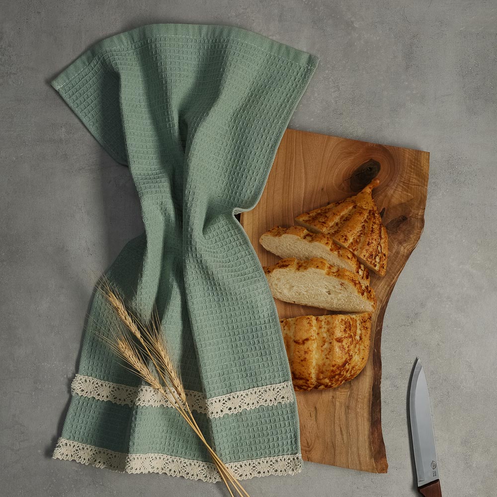 PROVANCE Дейзи Полотенце кухонное с кружевом, 80% хлопок, 20% полиэстер, 38х60см, 3 цвета, арт.№ 488-148