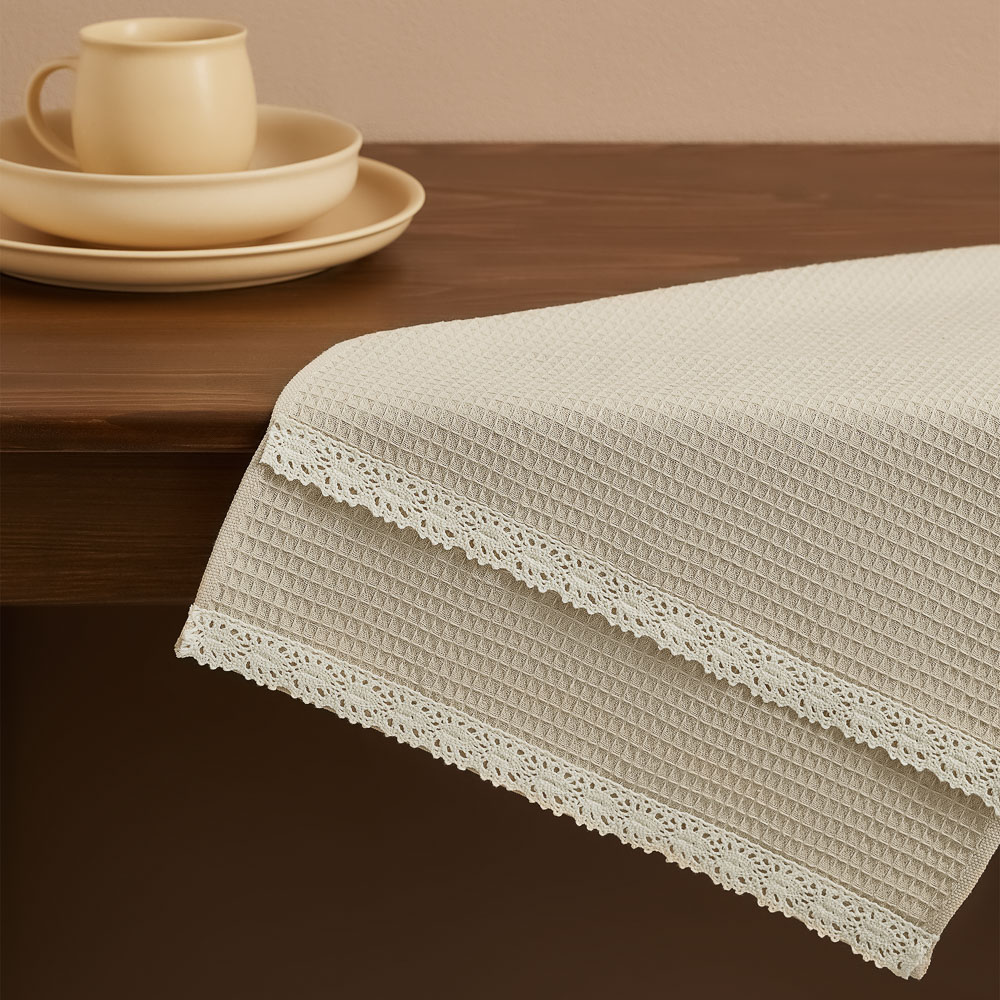 PROVANCE Дейзи Полотенце кухонное с кружевом, 80% хлопок, 20% полиэстер, 38х60см, 3 цвета, арт.№ 488-148