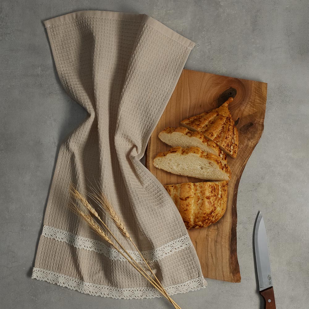 PROVANCE Дейзи Полотенце кухонное с кружевом, 80% хлопок, 20% полиэстер, 38х60см, 3 цвета, арт.№ 488-148