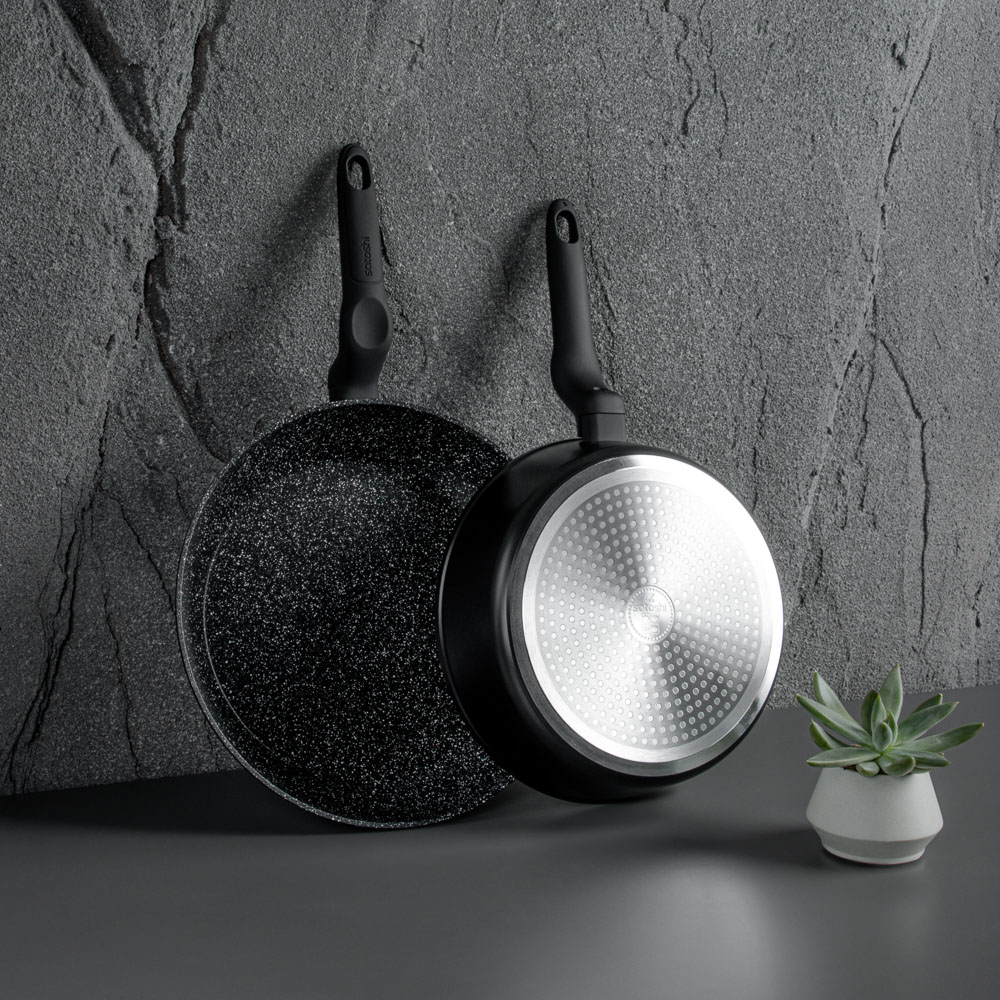 SATOSHI Стоун Сковорода литая d28см, антипригарное покрытие Мрамор, индукция, арт.№ 846-443