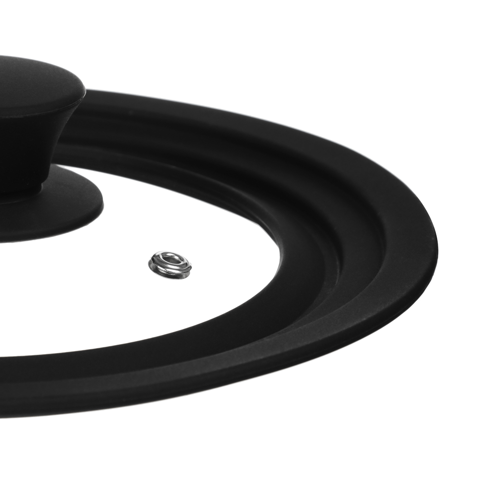 SATOSHI Крышка универсальная стекло/силикон с ручкой, 16-18-20см, арт.№ 848-073