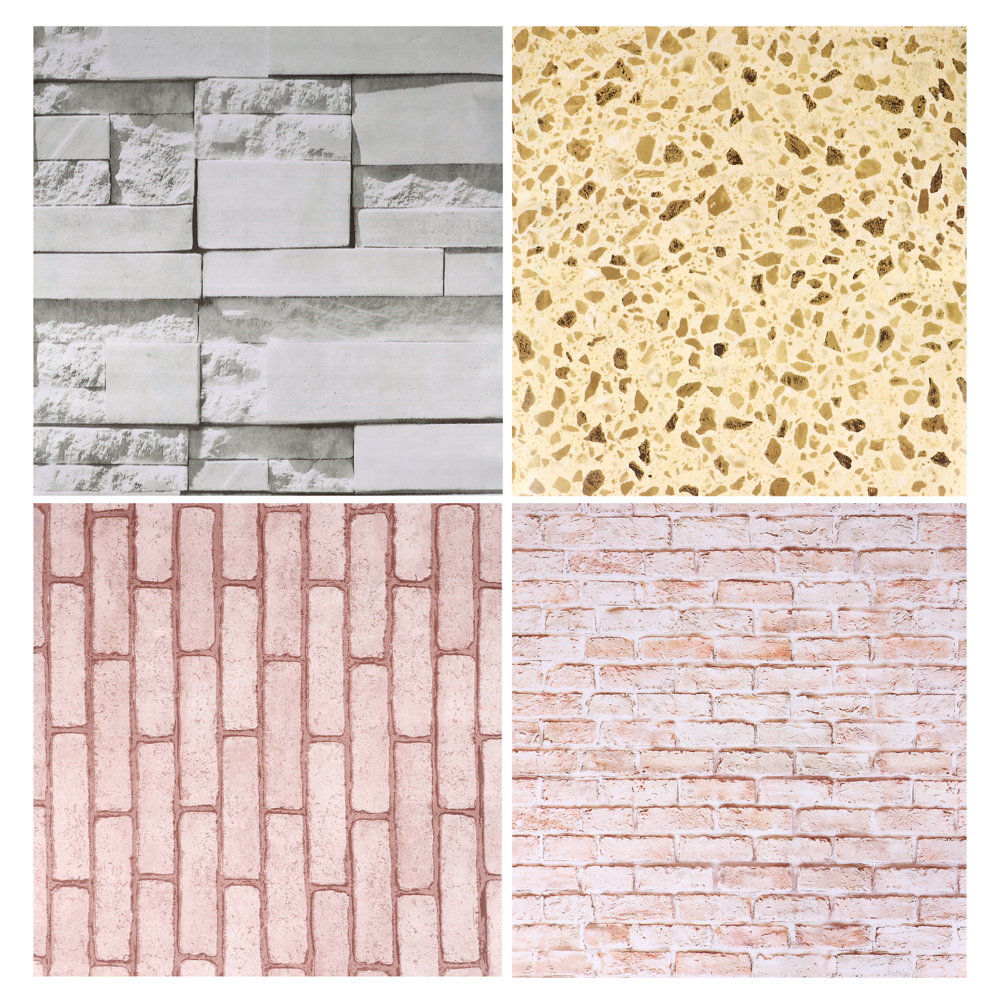 VETTA Пленка самоклеящаяся, 45см х 8м, ПВХ, "Кирпич/Камень", 4 дизайна, арт.№ 416-214