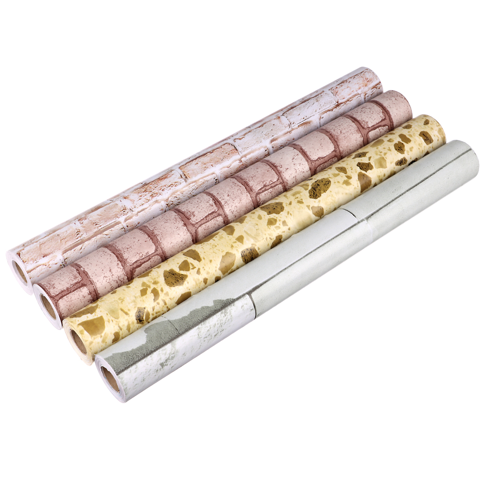 VETTA Пленка самоклеящаяся, 45см х 8м, ПВХ, "Кирпич/Камень", 4 дизайна, арт.№ 416-214