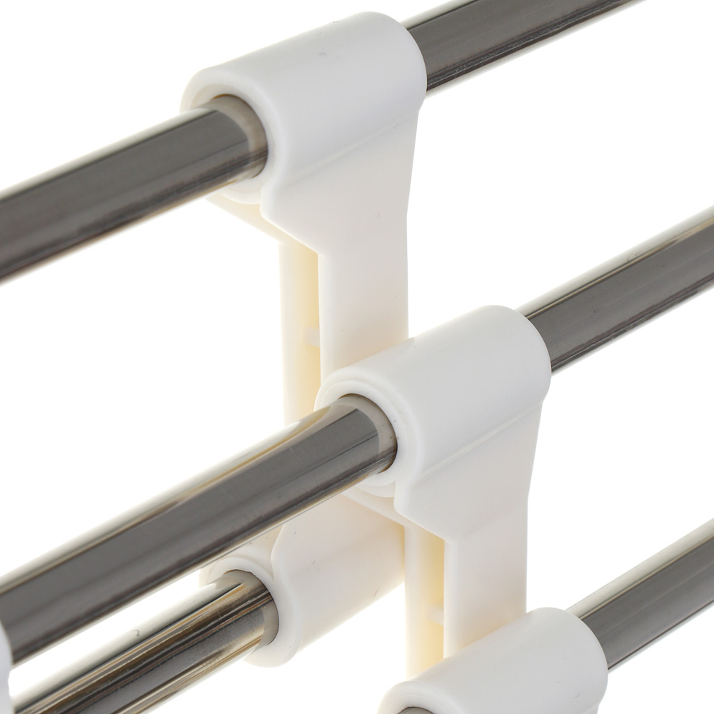 Вешалка для брюк тм VETTA, 5 уровней, раздвижная, 33x18x13 см, металл, пластик, цвет серый, арт.№ 456-153