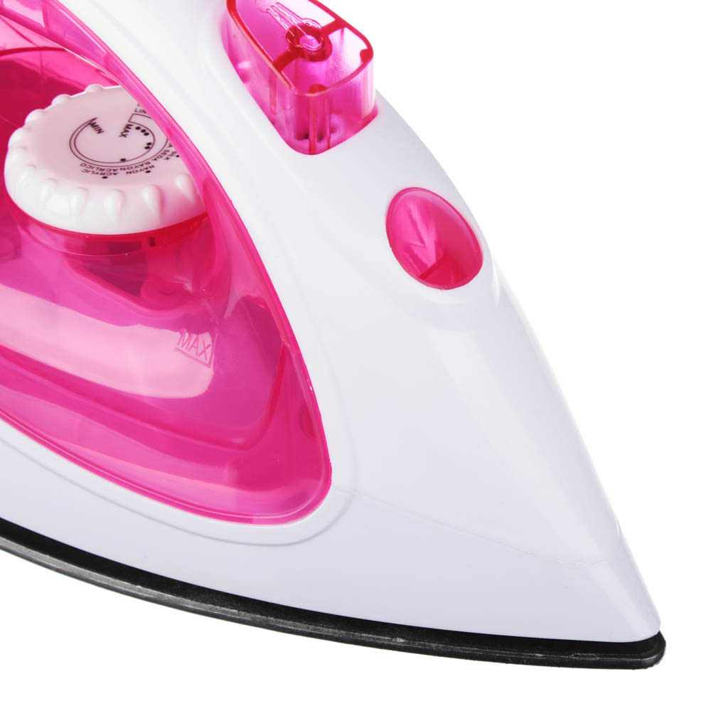 LEBEN Утюг с отпаривателем 1200 Вт, подошва - антипригарное покрытие, прозрачный корпус, арт.№ 249-006