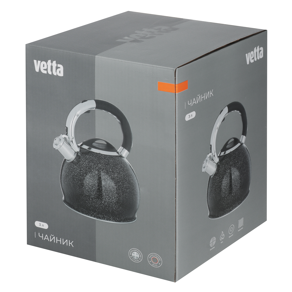 VETTA Чайник стальной 3,0л "Виттель", индукция, арт.№ 847-087