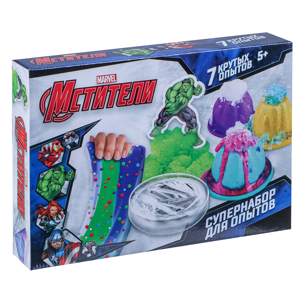 Набор для опытов "Большой набор опытов: 7 волшебных опытов, 25х18х4,5см, 2 дизайна, арт.№ 283-206