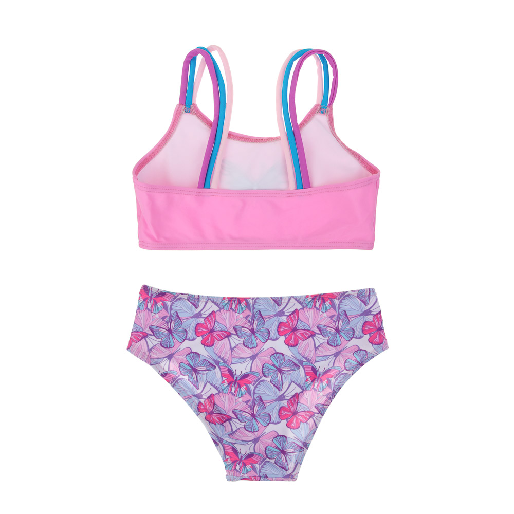 GALANTE Бабочки Купальник для девочки раздельный, р-р 98-104, 82% полиэстер, 18% эластан, арт.№ 331-025