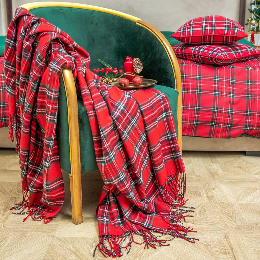 PROVANCE Шотландка Плед 130х150см, 230гр/м, 100% акрил, арт.№ 492-024