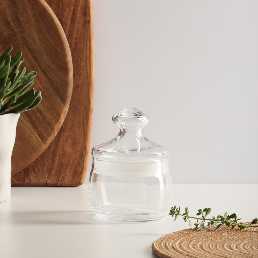 PASABAHCE Чешни Банка стеклянная 420мл, с крышкой,  инд. Упаковка, арт.№ 828-208