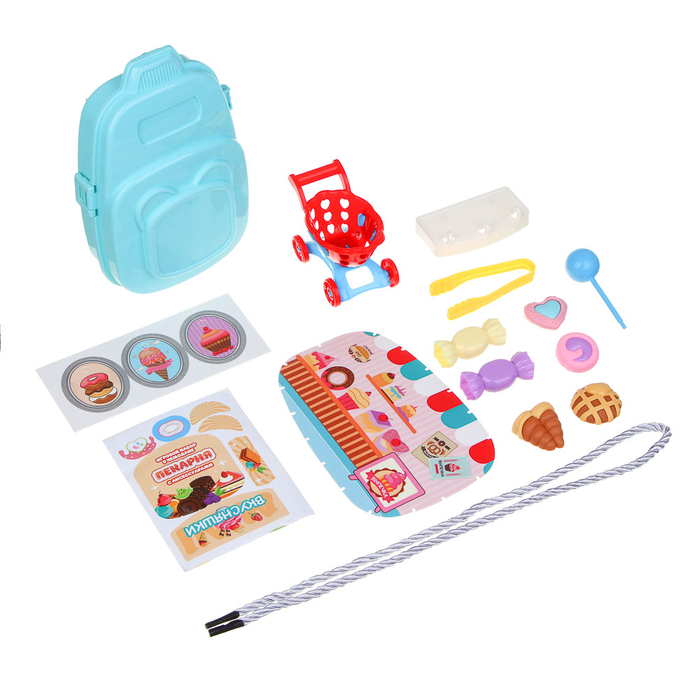 ИГРОЛЕНД Набор игровой в чемодане, мини, PP, ABS, картон, 12х6х18,5 см, 3 дизайна, арт.№ 294-207