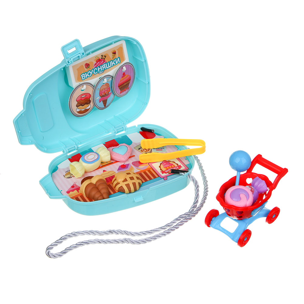 ИГРОЛЕНД Набор игровой в чемодане, мини, PP, ABS, картон, 12х6х18,5 см, 3 дизайна, арт.№ 294-207