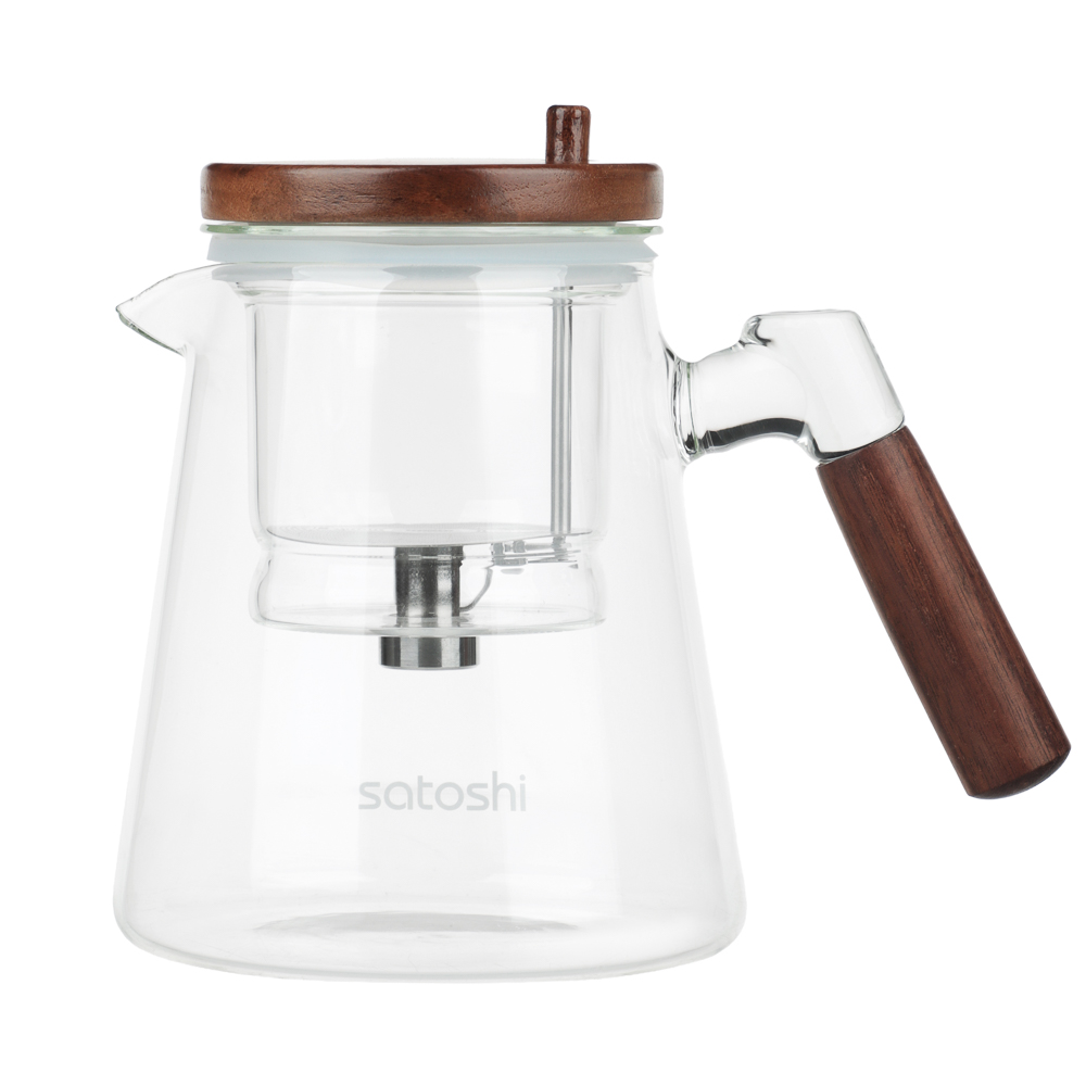 Чайник заварочный тм SATOSHI 900 мл Гунфу, с деревянной крышкой, арт.№ 850-276
