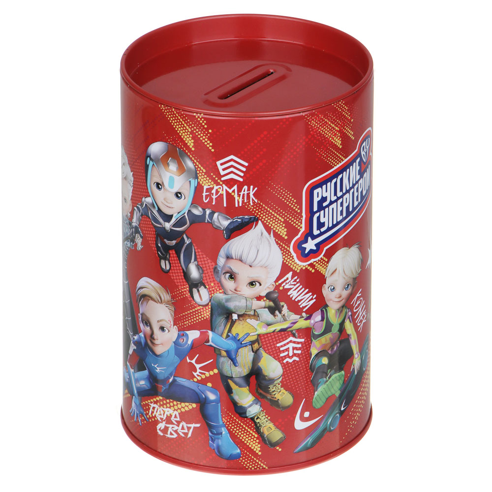 Копилка "Русские супергерои", 9x14 см, жесть, арт.№ 511-312