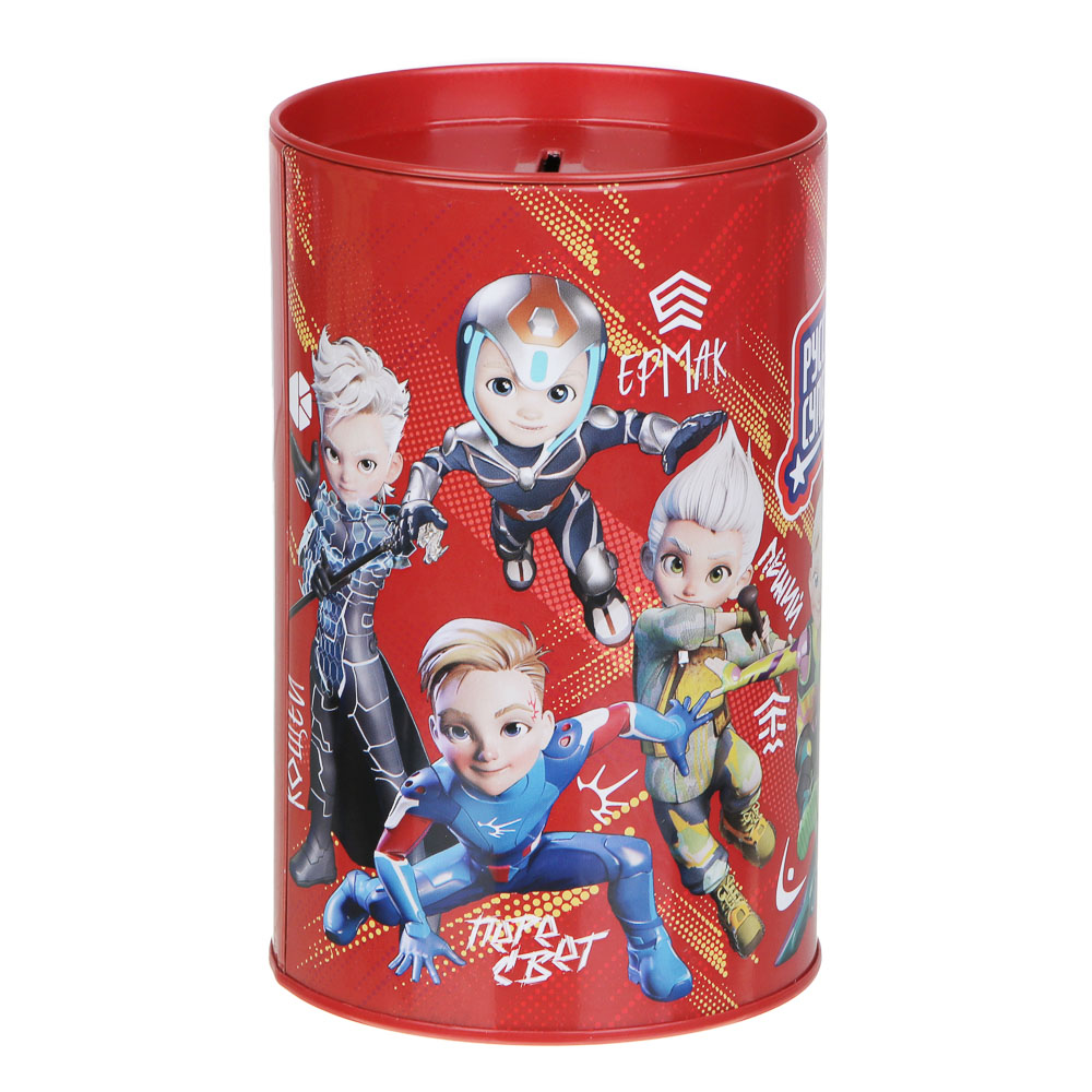 Копилка "Русские супергерои", 9x14 см, жесть, арт.№ 511-312